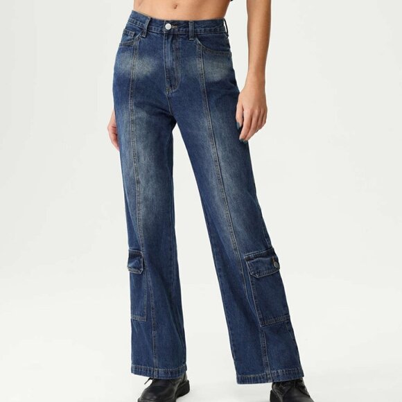 Cider Side Pocket Straight Leg Jeans Small - Picture 1 of 5